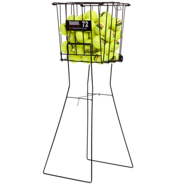 Корзина для теннисных мячей TENNIS BALL CART на 72 мяча TELOON черный