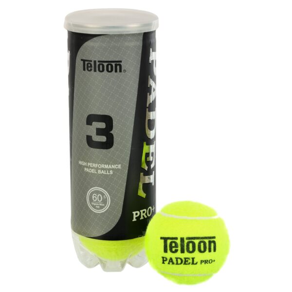 Мяч для падел тенниса TELOON PADEL PRO+ 3шт салатовый