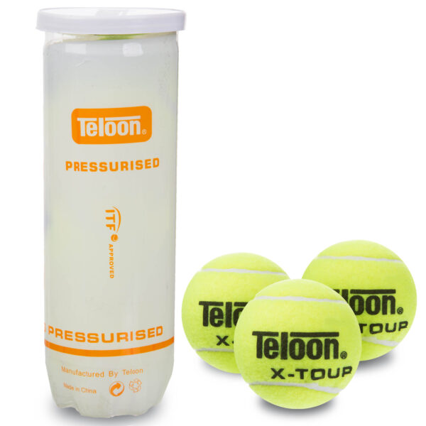 Мячи для большого тенниса TELOON X-TOUR 3шт салатовый