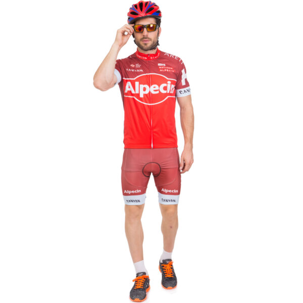 Велоформа летняя джерси и шорты SPOINT ALPECIN M-3XL красный