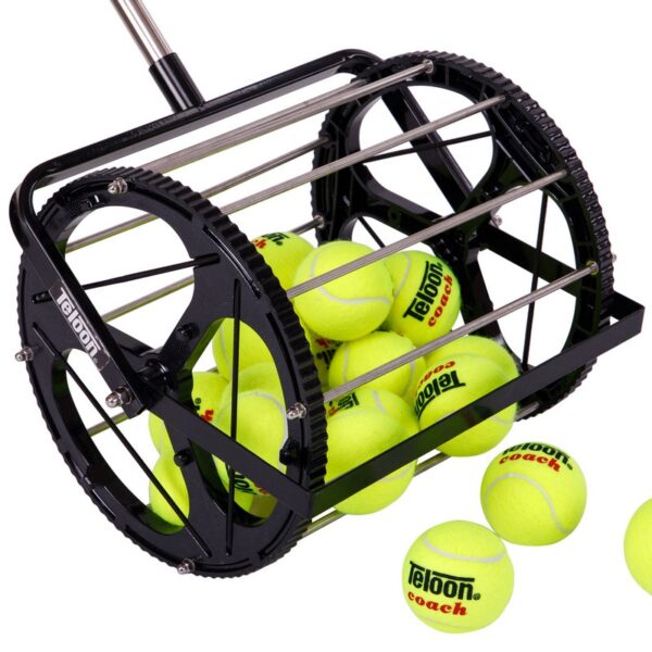 Машина-корзина для сбора теннисных мячей TENNIS BALL CART на 60 мячей TELOON черный