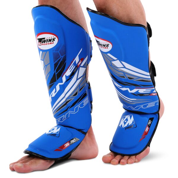 Защита голени и стопы кожаная TWINS синяя
