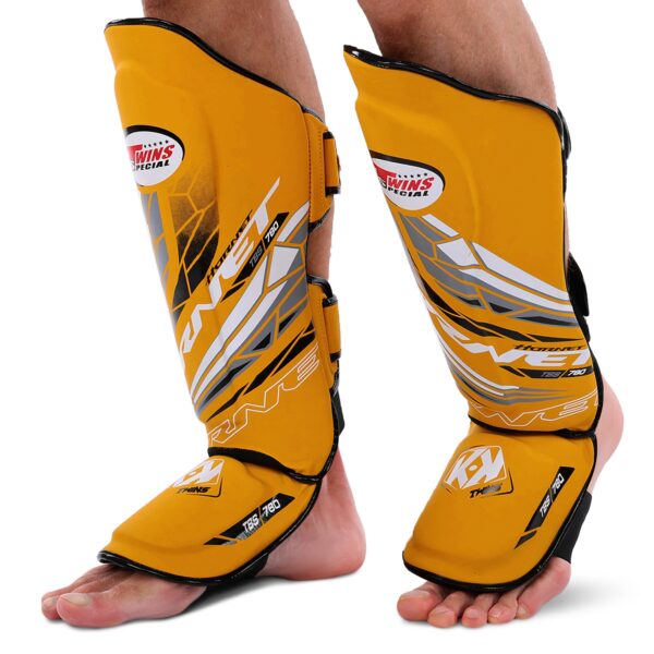 Защита голени и стопы кожаная TWINS желтые