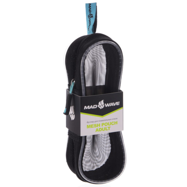 Чехол очков для плавания MadWave MESH POUCH черный-голубой