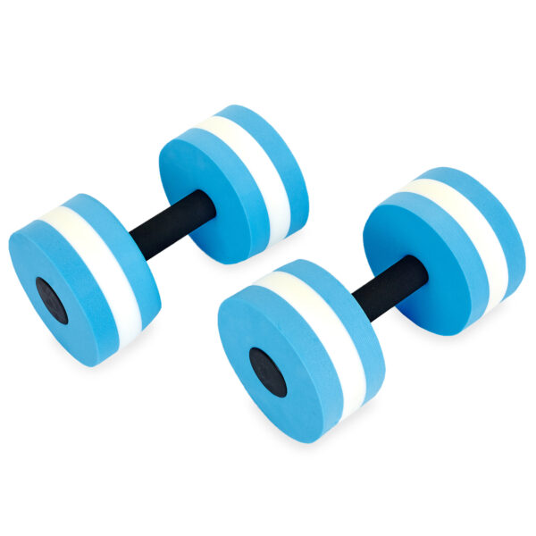 Гантель для аквафитнеса и аквааэробики аква-гантель Aqua Dumbbell 1шт голубой-белый