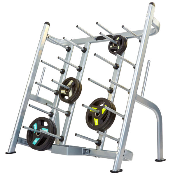 Стойка вертикальная для блинов дисков грифов и бодибаров размер-150х81х160см серый