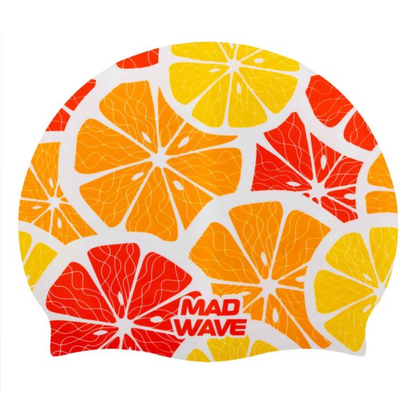 Шапочка для плавания силиконовая для взрослых MadWave CITRUS желтый