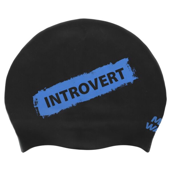 Шапочка для плавания силиконовая для взрослых MadWave INTROVERT reversible черный-белый