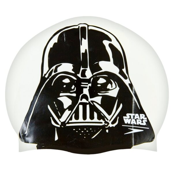Шапочка для плавания силиконовая для взрослых SPEEDO Star Wars белый-черный