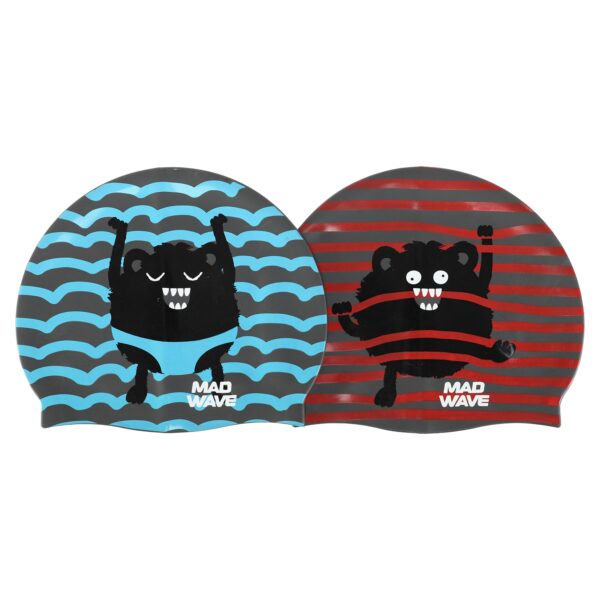 Шапочка для плавания силиконовая юниорская MadWave Junior MONSTER