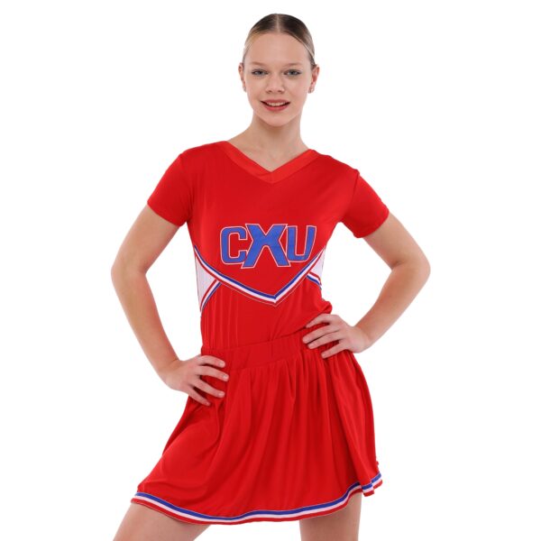 Костюм для чирлидинга кроп-топ и плиссированная мини-юбка размер 130-170