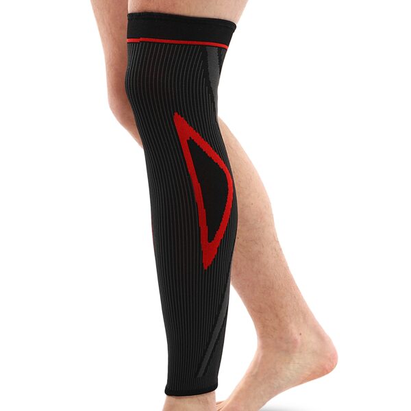 Бандаж эластичный удлинённый компрессионный на голень и колено Knee compression sleeve SIBOTE 1шт