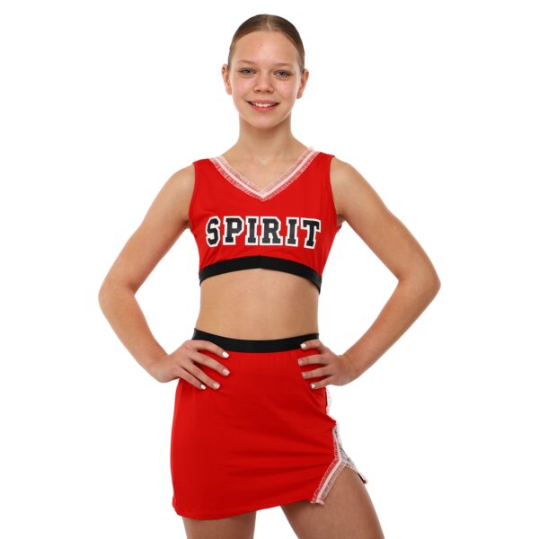 Костюм для чирлидинга топ и прямая мини-юбка размер S-M