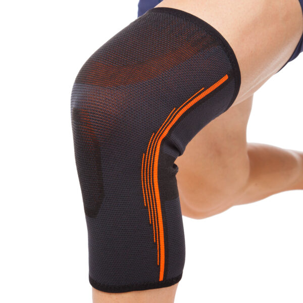 Наколенник бандаж эластичный EXTREME S-L 1шт черный-оранжевый
