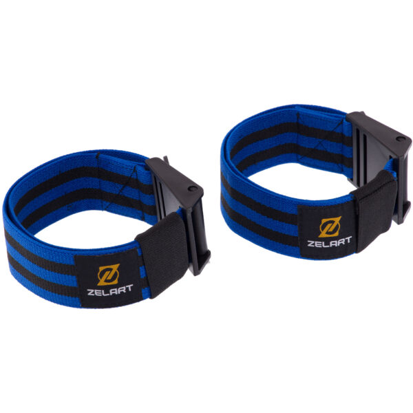Ленты для тренировок бицепса BFR ремни Kaatsu 2шт синий