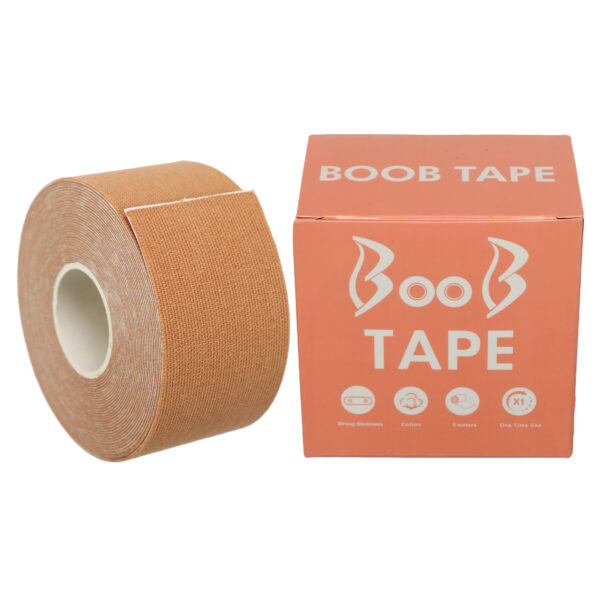 Кинезио тейп для тейпирования груди Kinesio tape BOOB размер 3,8смх5м бежевый