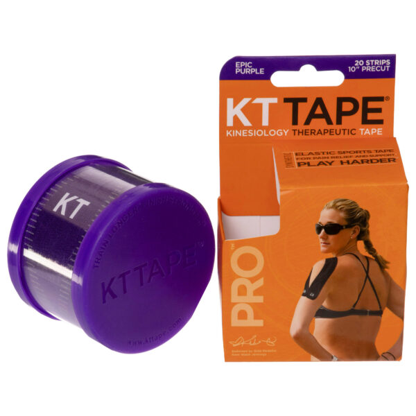 Кинезио тейп преднарезанный для лица и тела Kinesio tape KTTP ORIGINAL 20 штук фиолетовый