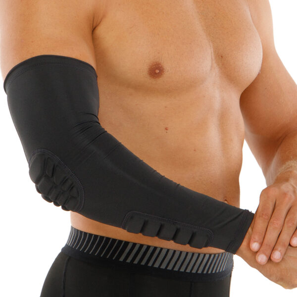 Нарукавник компрессионный рукав для спорта с защитными накладками размер M-XL 1шт