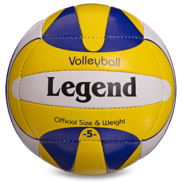 Мяч волейбольный LEGEND №5 PU желтый-синий-белый