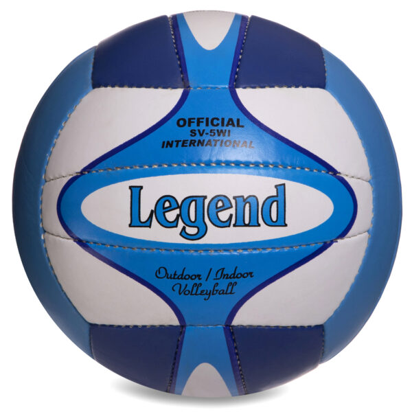 Мяч волейбольный LEGEND №5 PU белый-синий-голубой