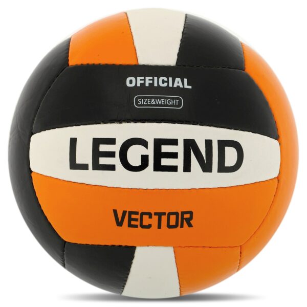 Мяч волейбольный LEGEND VECTOR №5 PU оранжевый-черный