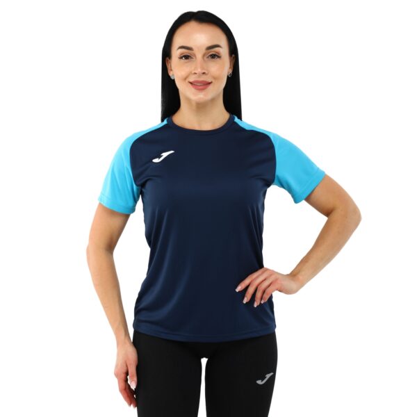 Футболка женская Joma ACADEMY IV XS-L темно-синий-голубой