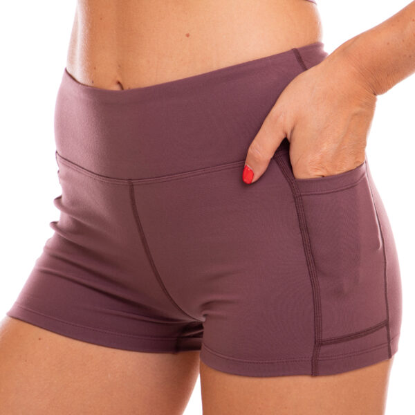 Мини-шорты женские спортивные облегающие коричневые Lingo S-XL