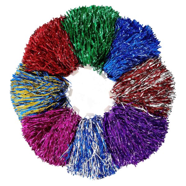 Помпоны нитевидные матовые с захватами-кольцами 2шт