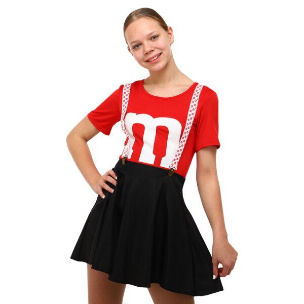 Костюм для чирлидинга футболка и плиссированная мини-юбка размер S-L