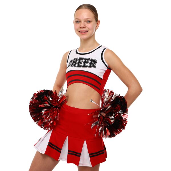 Костюм для чирлидинга топ и плиссированная мини-юбка размер S-2XL