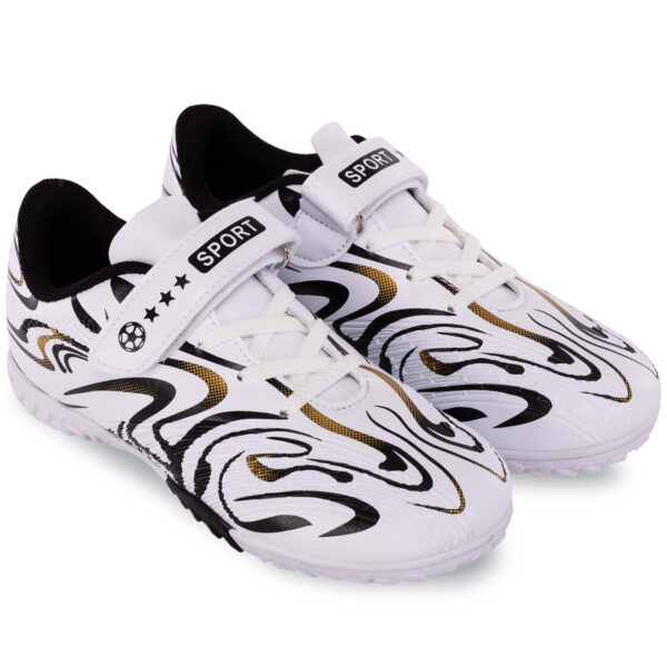 Сороконожки футбольные детские размер 31-36 белый-черный