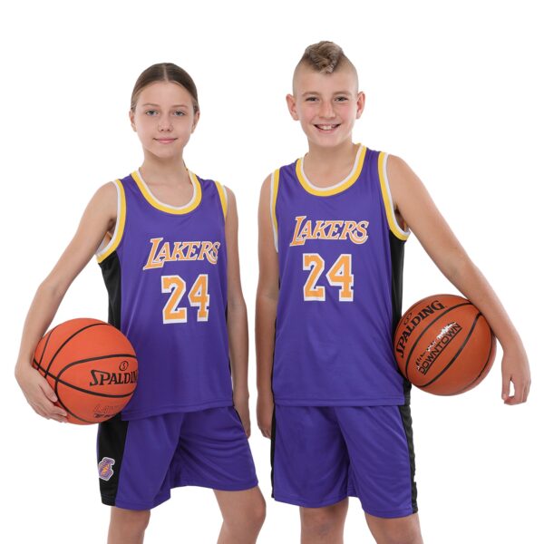Форма баскетбольная детская NBA клуб Los Angeles Lakers 24 фиолетовый-желтый