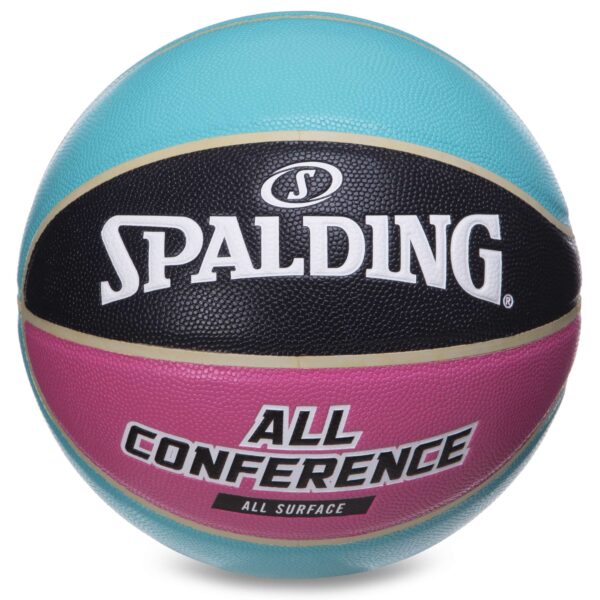 Мяч баскетбольный SPALDING ALL CONFERENCE размер 7 голубой-черный