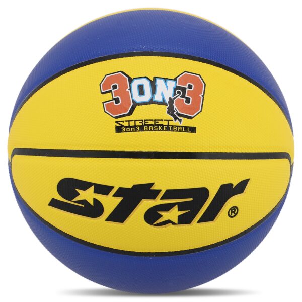 Мяч баскетбольный STAR 3ON3 размер 6 желтый-синий
