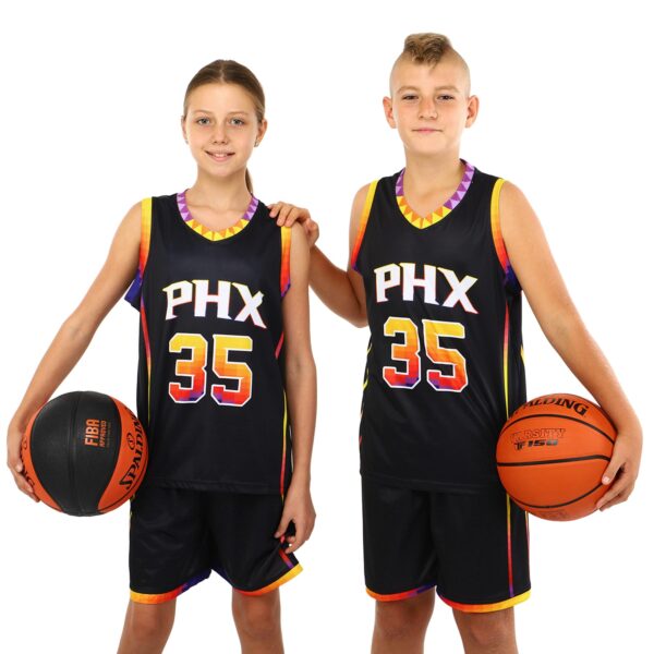 Форма баскетбольная детская NBA клуб Phoenix Suns 35 S-2XL синий-красный-оранжевый