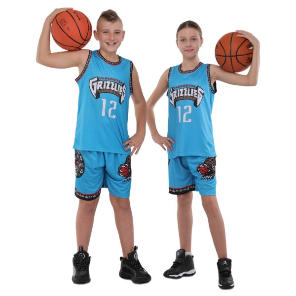 Форма баскетбольная детская NBA клуб Vancouver Grizzlies 12 голубой