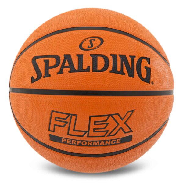 Мяч баскетбольный резиновый SPALDING FLEX размер 7 оранжевый