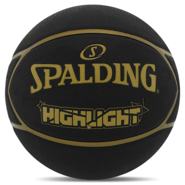 Мяч баскетбольный резиновый SPALDING HIGHLIGHT размер 7 черный
