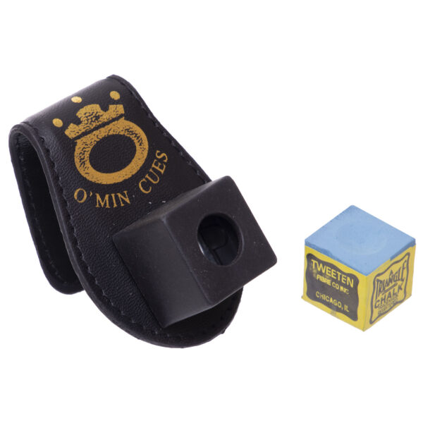 Держатель для мела бильярдного клипса кожаная с магнитом SPOINT
