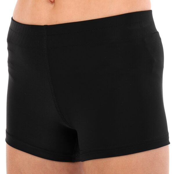 Шорты короткие для танцев и гимнастики детские из полиэстера рост 110-160см черный