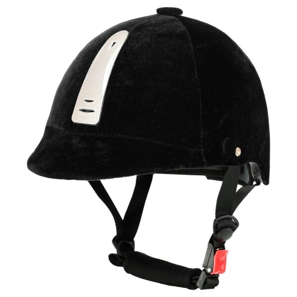 Шлем с козырьком для конного спорта и верховой езды черный