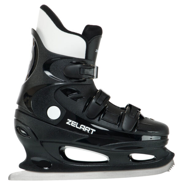 Коньки ледовые Zelart размер 34-46 черный