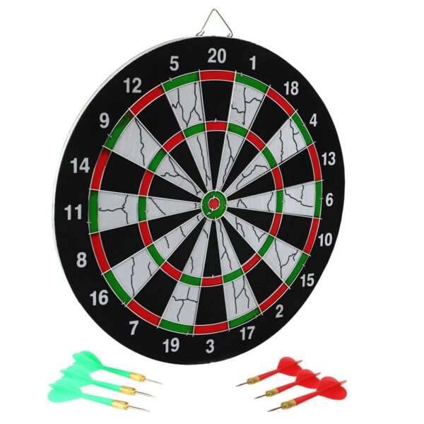 Дартс из Флока Flocked 6 дротиков и мишень Baili 15"х1/2" (38х1,3см)