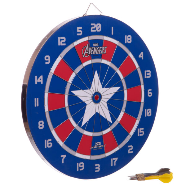 Дартс из прессованной бумаги 6 дротиков и мишень JOEREX MARVEL CAPTN AMERICAN 46см