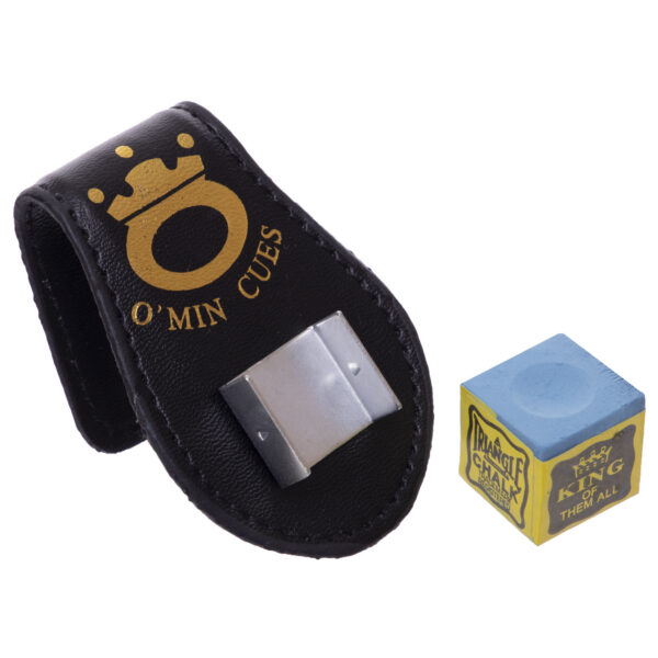 Держатель для мела бильярдного клипса кожаная с магнитом SPOINT