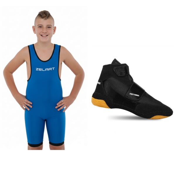 Детский борцовский комплект трико и борцовки