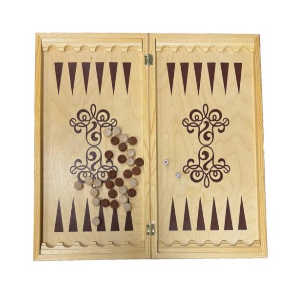 Набор шашки и нарды деревянные, размер 60х60см