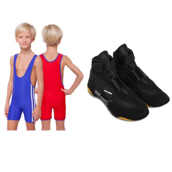 Детский борцовский комплект трико и борцовки