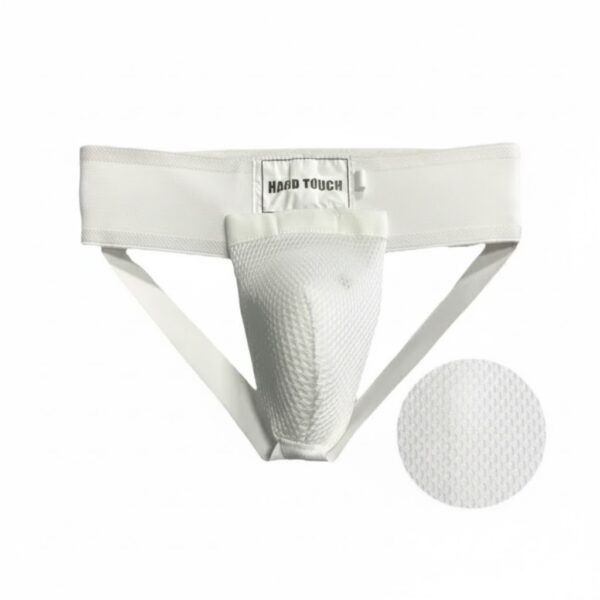 Защита паха мужская белая XS-XL