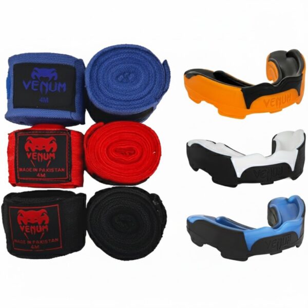 Капа боксерская и бинты 4м VENUM